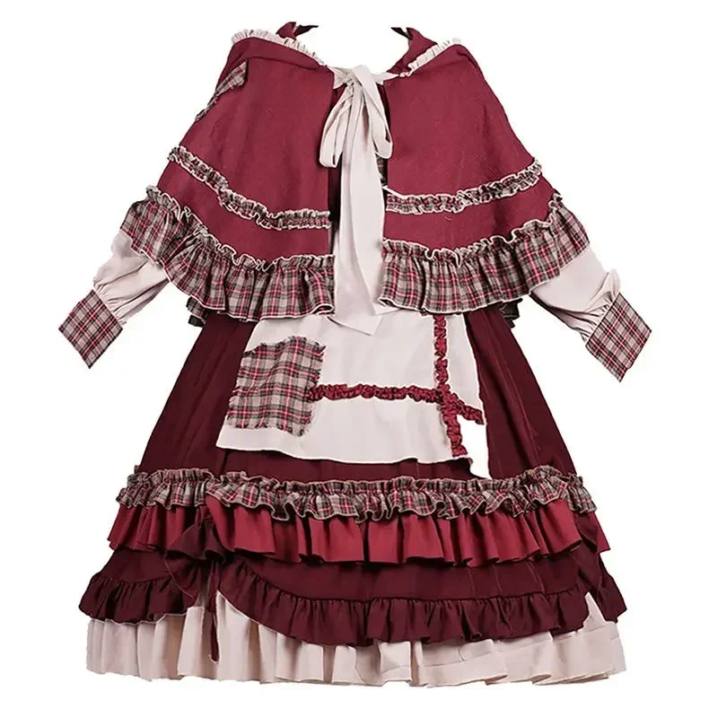 Coalfell [Little Red Riding Hood] Complete Lolita Autumn/Winter Lolita Cloak Lolita Dress Set op Dress