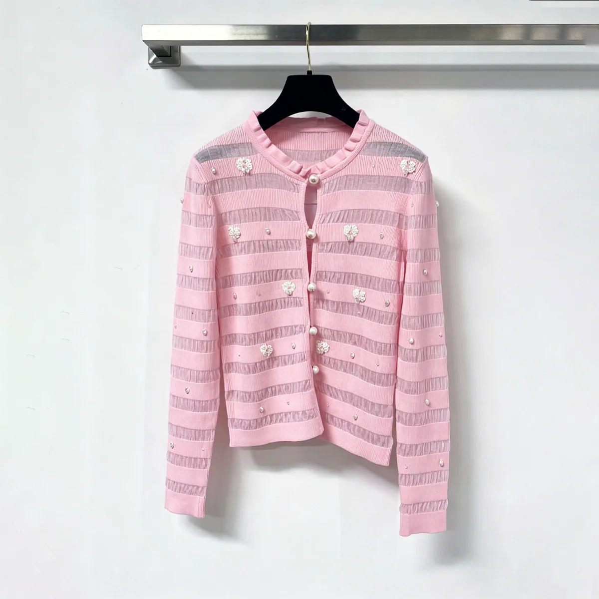 2026 high-quality new women's long sleeved knitted cardigan simple and versatile--hb714