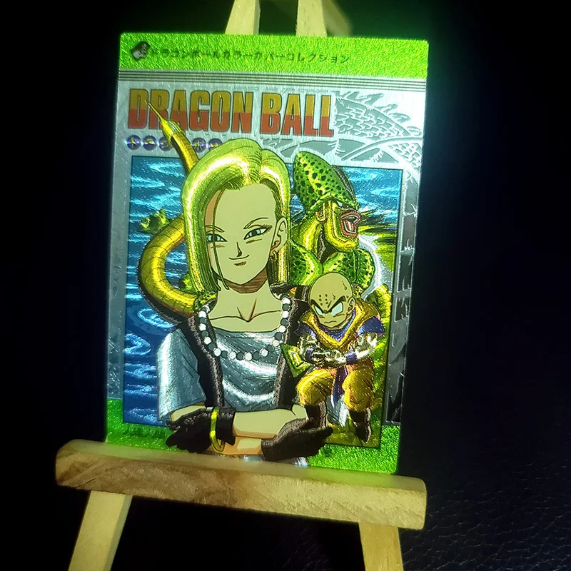 Dragon Ball Silver Dragon cover DIY homemade flash card Son Goku Android 18 Majin Buu Piccolo boy Toy collection Birthday gift