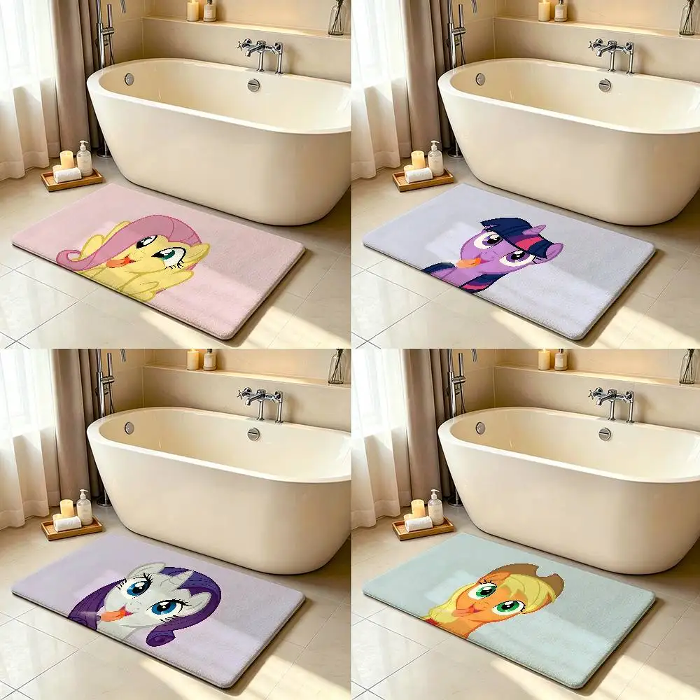 Classic Anime-M-my-little-ponyS Kawaii Carpet Bathroom Anti-slip Mat Door Mat Home Decoration Mat Entrance Scratch-resistant