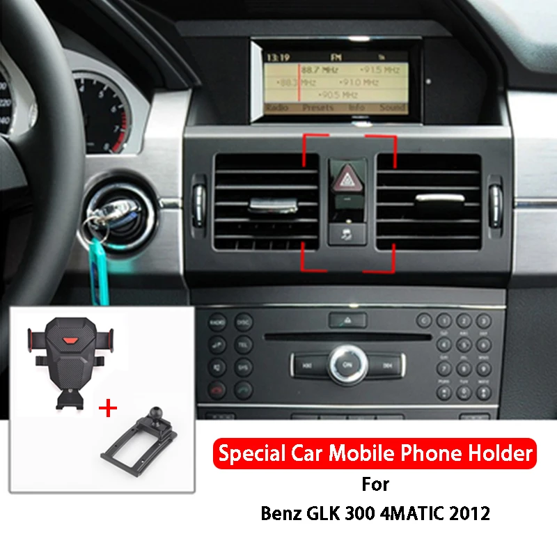 

Car Phone Holder Air Outlet Mobile Phone Navigation Bracket For Mercedes Benz GLK300 4MATIC 2012 Car Styling Auto Accessories