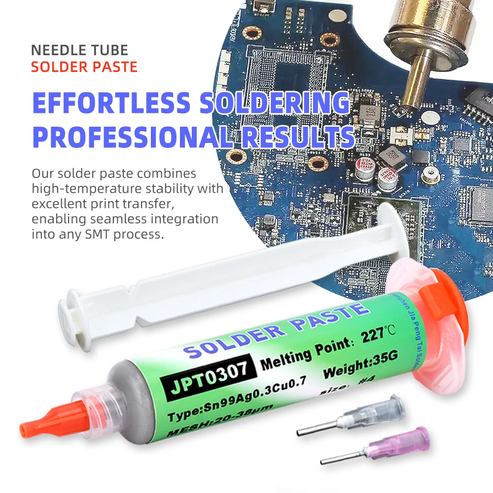 Bezołowiowa pasta lutownicza wysokotemperaturowa Sn99 Ag0.3 Cu0.7 w tubce igłowej, naprawa gniazd USB w telefonach komórkowych, lutowanie LED