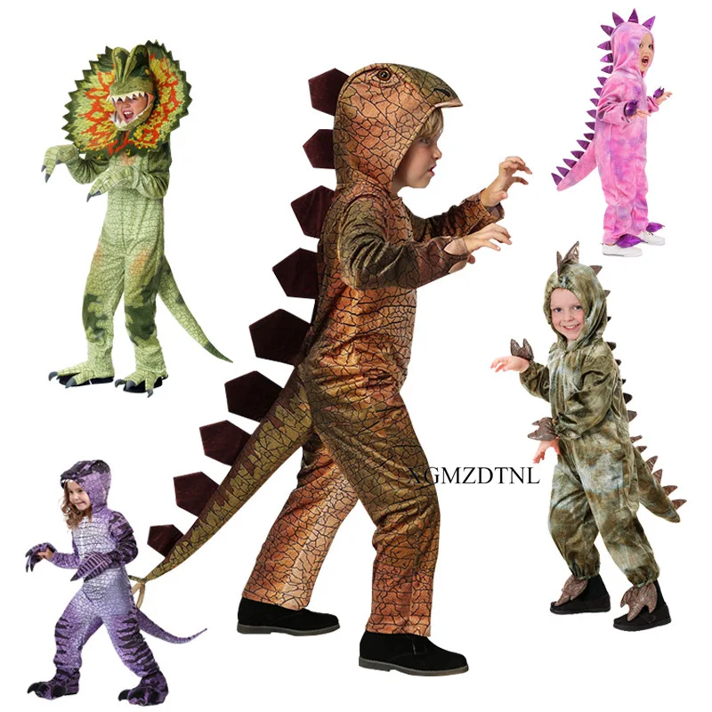 

Halloween Children Dinosaur Cosplay Costume Festival Party School Performance Props Bodysuit 105-145cm Jumpsuits Christmas Gifts