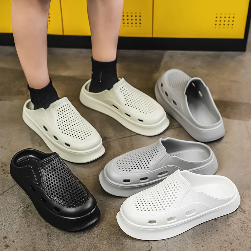 أزياء الرجال النعال عارضة خفيفة مريحة الرجال الصنادل في الهواء الطلق نعال شاطئ الأسرة زوجين النعال للرجال أحذية المشي #3