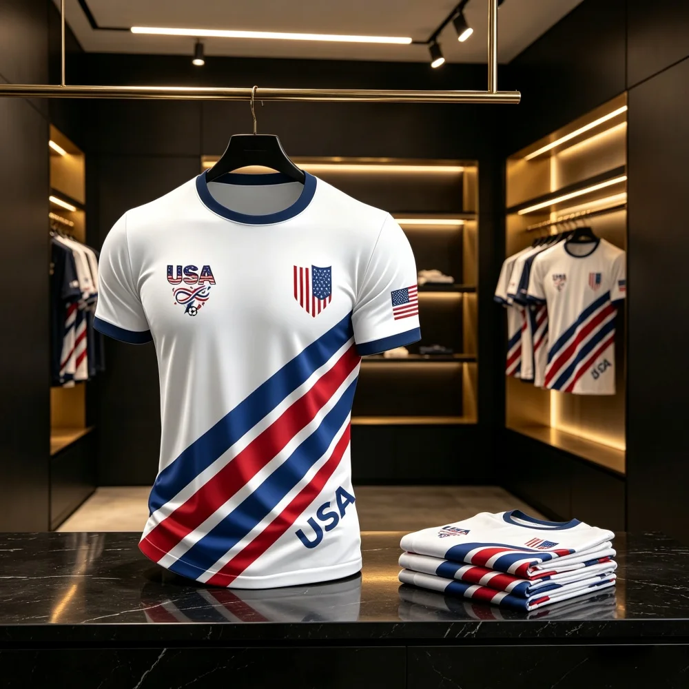 2026 America Soccer Jersey for Men Women USA Flag Special Youth Football Jersey Summer Breathable Quick-dry Family Kids Tees