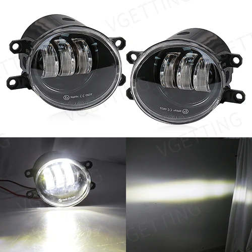 Imagen 1 del producto Conjunto de luces antiniebla para coche, Faro de circulación diurna de 3,5 pulgadas para Toyota Corolla RAV4 Camry Yaris Prius CHR Hilux Lexus, 12V