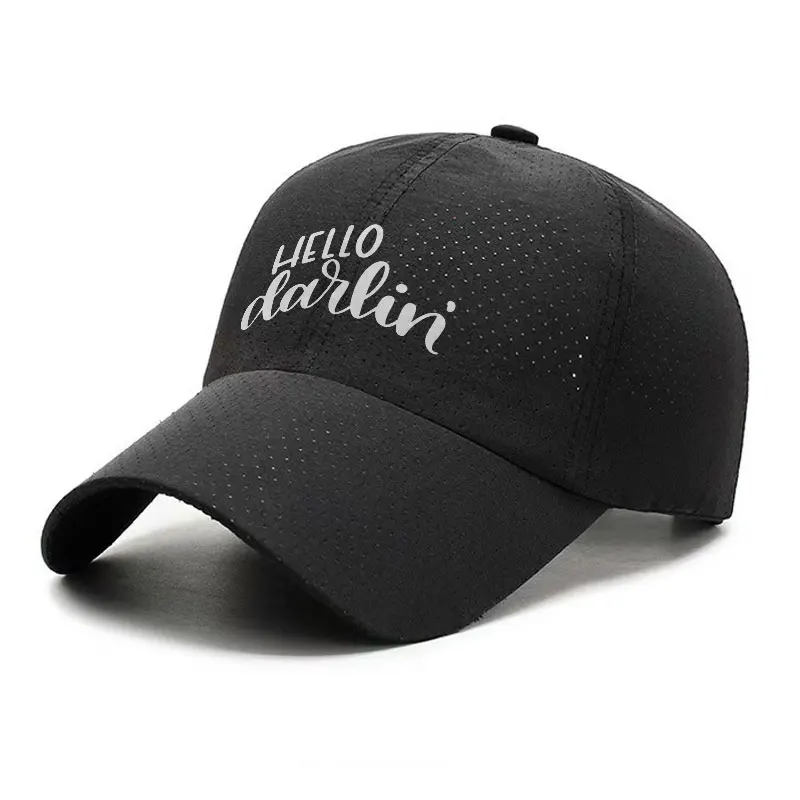 Hello Darling Quick Dry Baseball Cap Unisex Lightweight Breathable Sports Hat