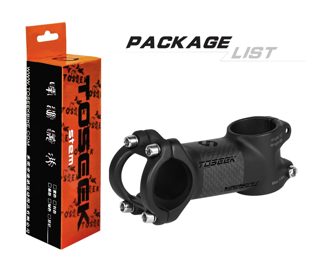 TOSEEK MTB Fahrradlenker-Vorbau 10 17 25 35 Grad Ultraleichter MTB Power Bike Mountain Road Fahrradlenker-Vorbau – Detail 14