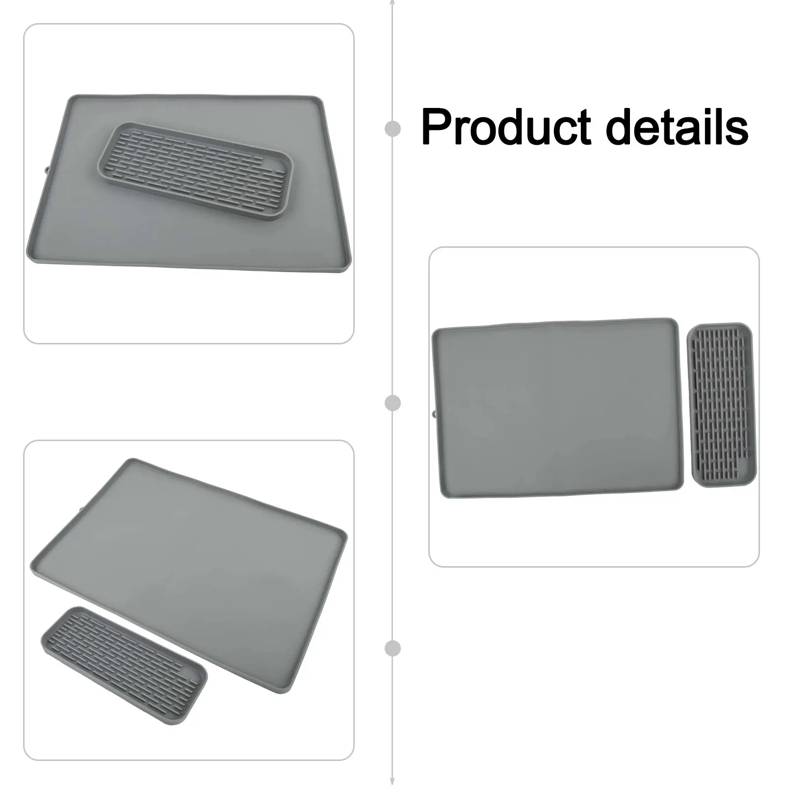 Cleaning Mat Multifunctional Mat 30.5x12x1.5cm S Dish Drying Mat Spill Containment Versatile Usage Easy To Clean