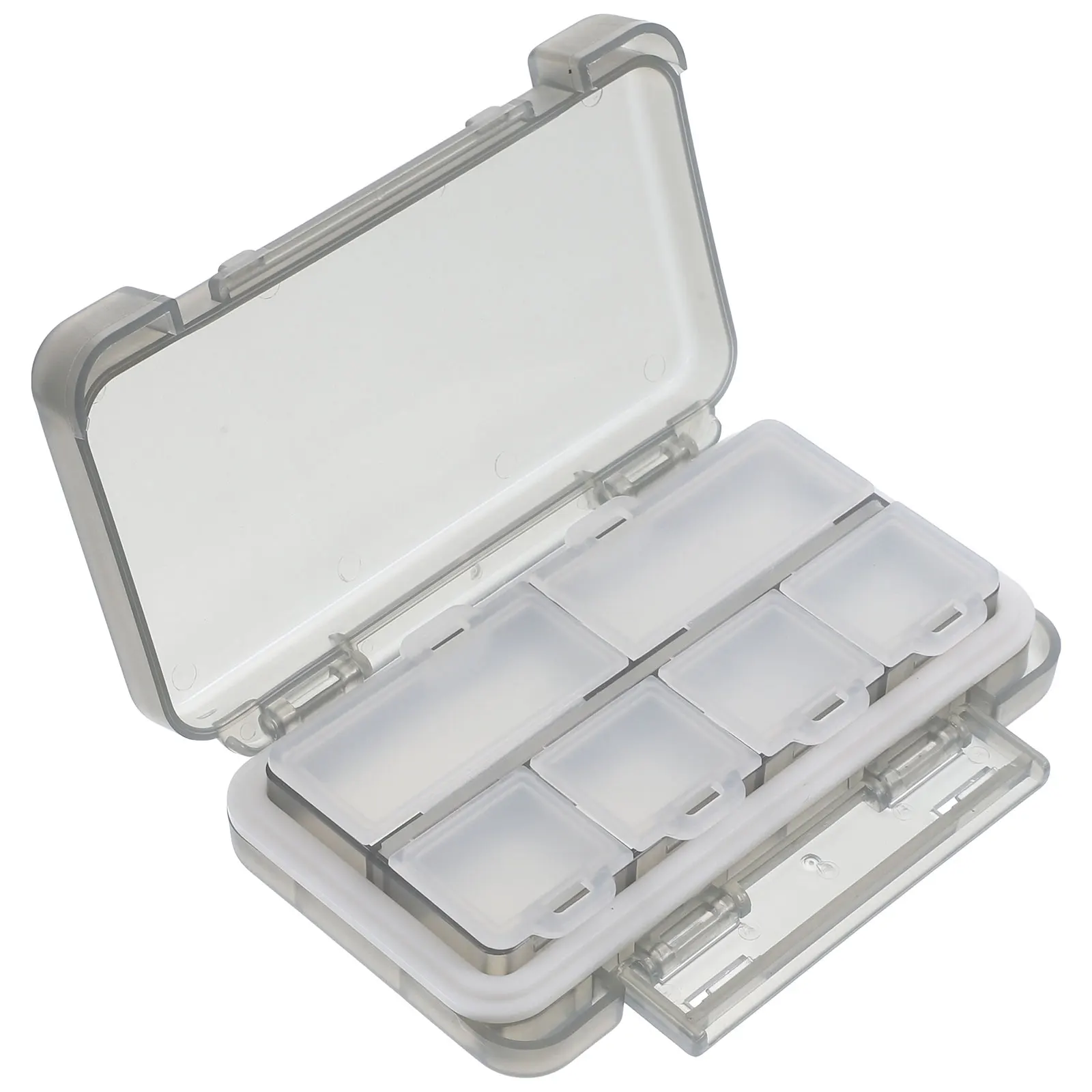 

1pcs Travel Pill ganizer Double layer Ten compartment Sealed Square Mini Blue Gray Travel Case Medicine Storage Health