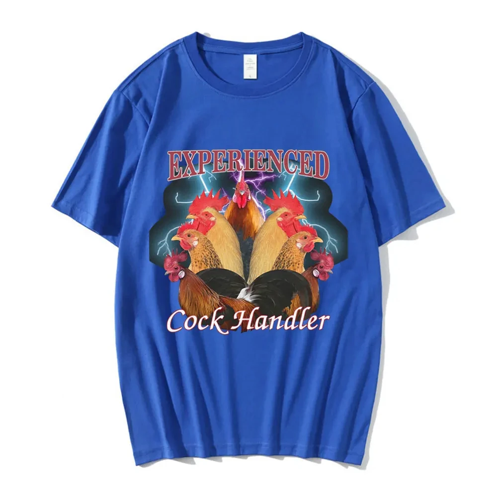 Funny Professional Cock Handler Chicken Rooster Graphic Print T Shirts Summer Men T-shirt Cotton Women Tshirt Unisex Hip Hop Tee