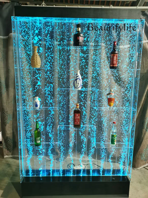 Large Acrylic Screen Water Curtain Wall Flowing Creative Bubble Wall