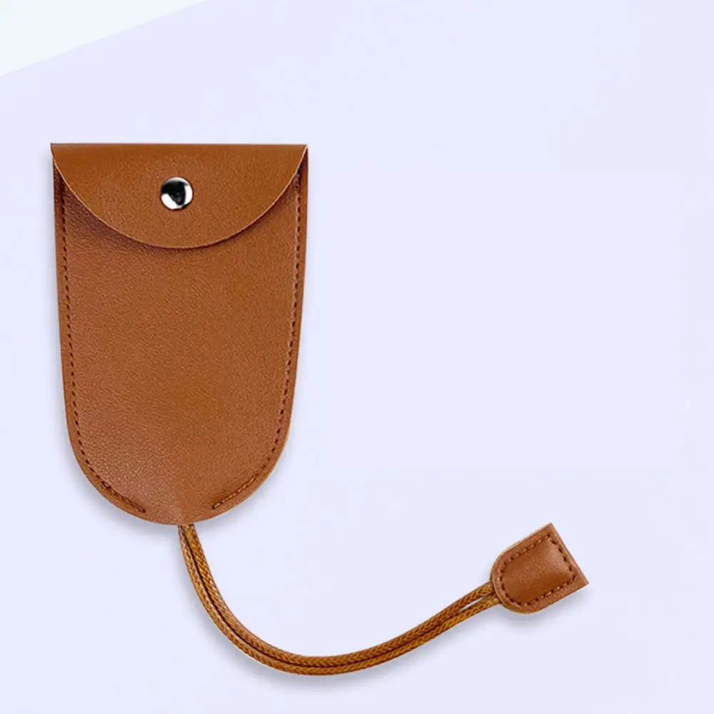 Pull Type Key Bag, Cor sólida, PU Leather, Coin Carteiras Organizer, Car Key Holder Case, PU Leather Keychain Pouch