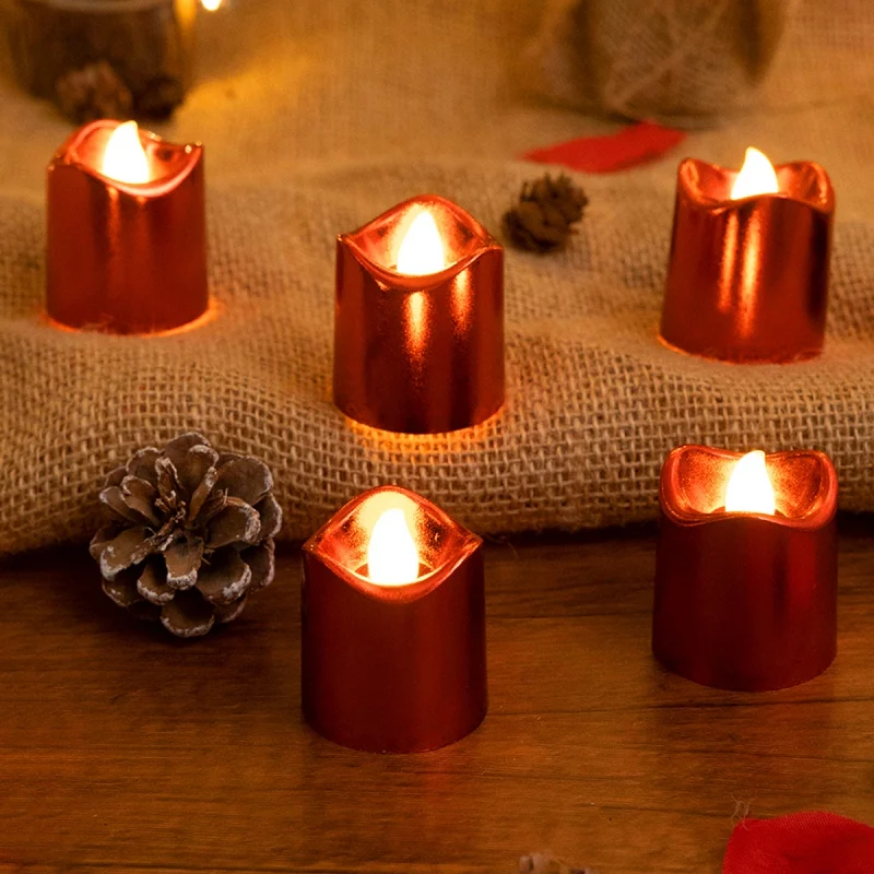 6pcs Flameless LED Candle Tea Lights Christmas Church Wedding Fake Electronic Candle Wedding Anniversary Decoration Home Decor image 2