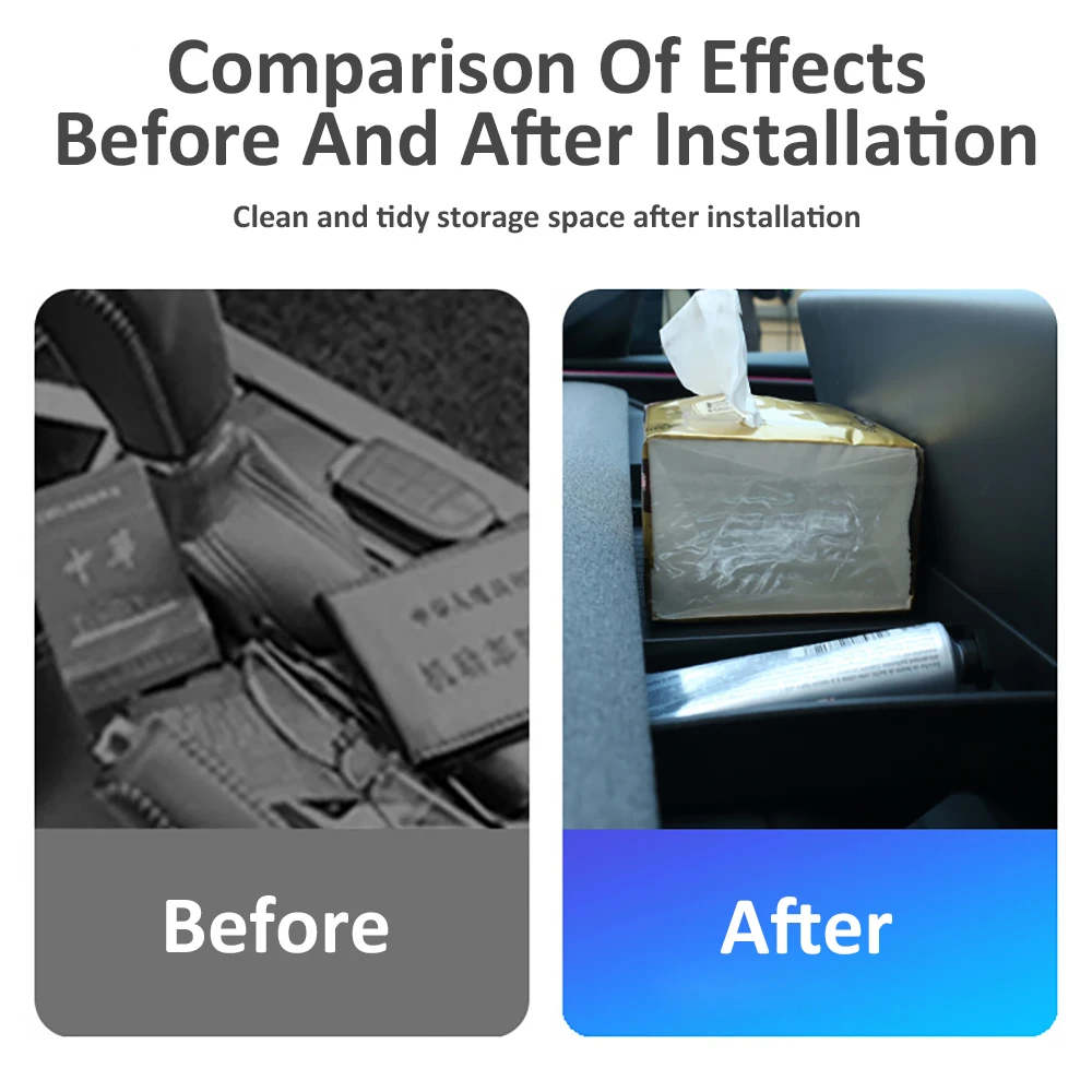 For Tesla New Model Y Launch Juniper 2025 Model 3 Highland 2024 Rear Screen Storage box Dashboard bracket Tissue Box Tray