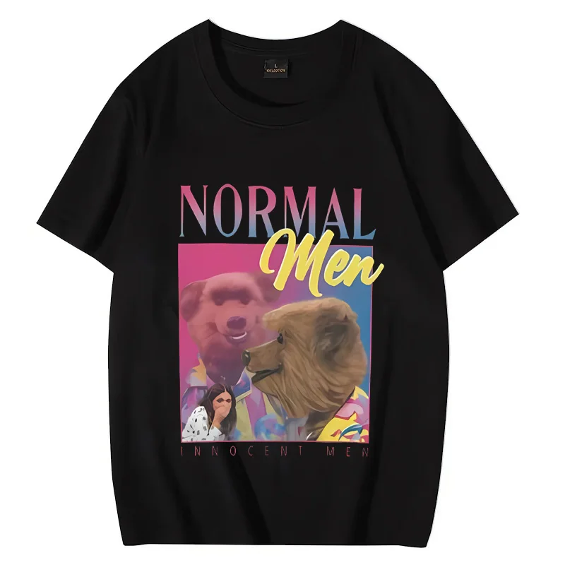 

We ' re Just Normal Men Women Graphics T shirt vintage 90S Hip Hop streetwear 100% Cotton Short Sleeve Oversized Unisex Tee