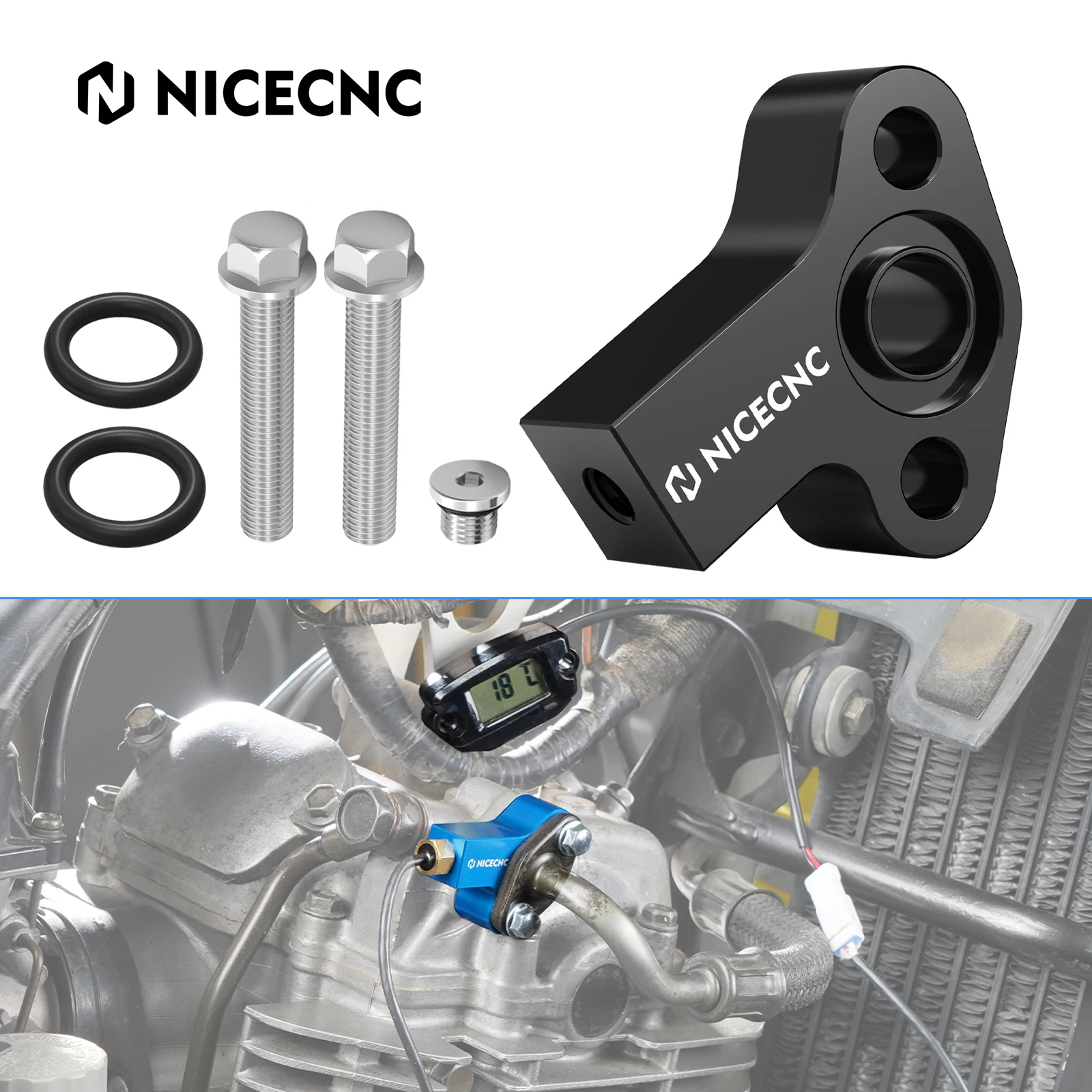 

Motorcycle Oil Temperature Sensor Fitting Adapter Block Kit for Suzuki DR650 SE S DR650S DR650SE DR 650 1996-2024