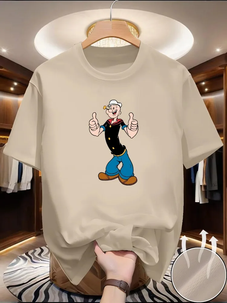 Matching Family T Shirts Disney Popeye Olive Oyl Print Cute Parent Child Couple Tees for Daily Wear Travel Soft Cotton Comfort