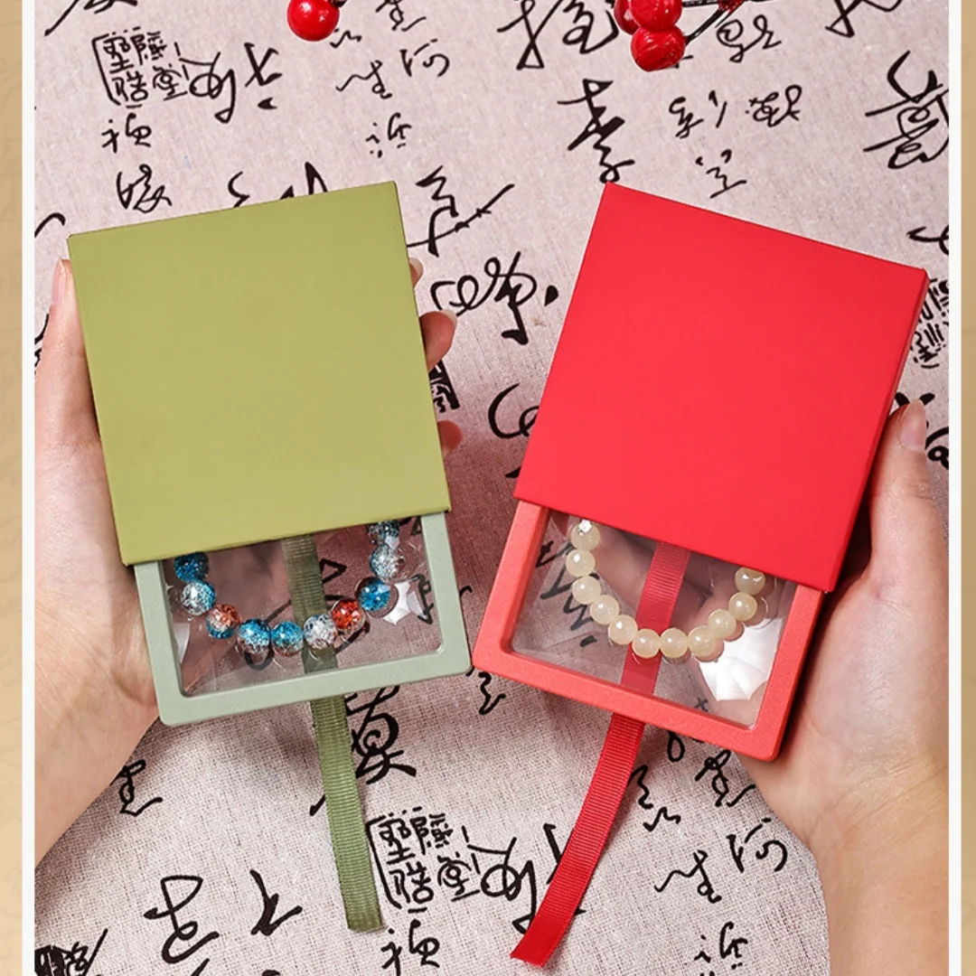 Transparent PE Floating Storage Box for Jewelry - Pull out Style Display Case for Earrings Necklaces Bracelets And Smaller Items