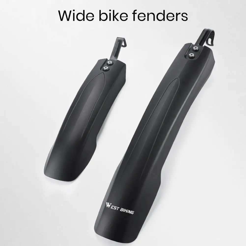 1 Set Bicycle Fender Set with Screws Thicken Widen Mud Guards Mountain Bike Front/Rear Mud Guards Cycling Tire Mudguard Fender