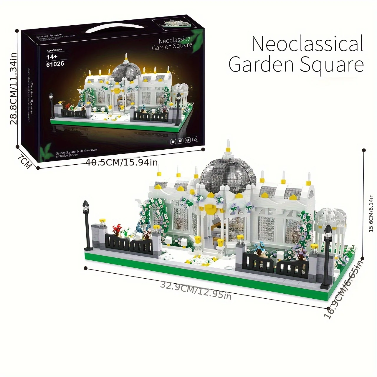 3688-delige tuinvierkante montageset kerstcadeau kerstverjaardagscadeau moeilijk huisdecoratie speelgoed geschikt voor volwassenen