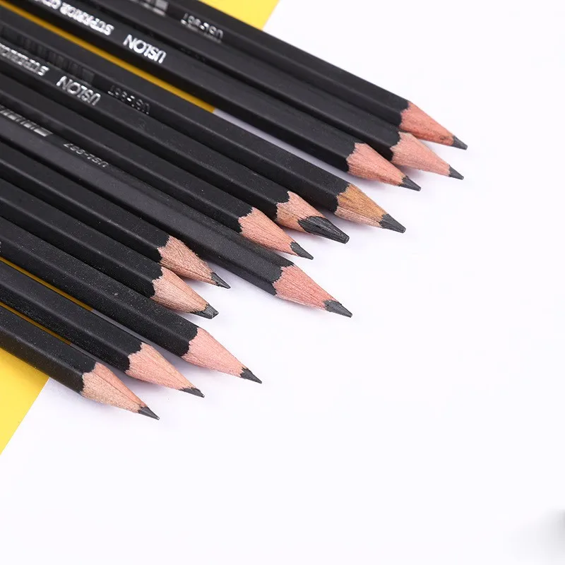 12 PCS/SET 2H-8B Wooden Lead Pencils Set Professional Drawing Journal Writing Pencils for School Smooth Writing