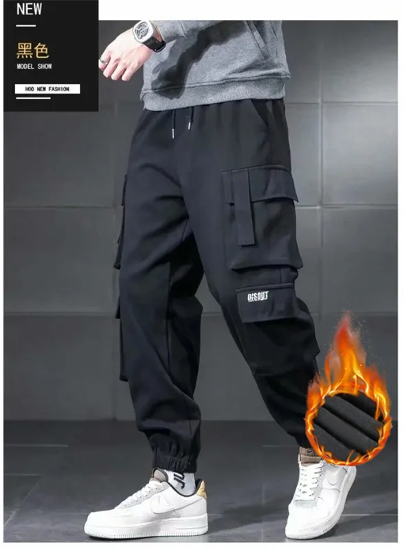 Primavera e autunno 2024 pantaloni larghi dritti da pista pantaloni autunnali da uomo pantaloni casual pantaloni oversize