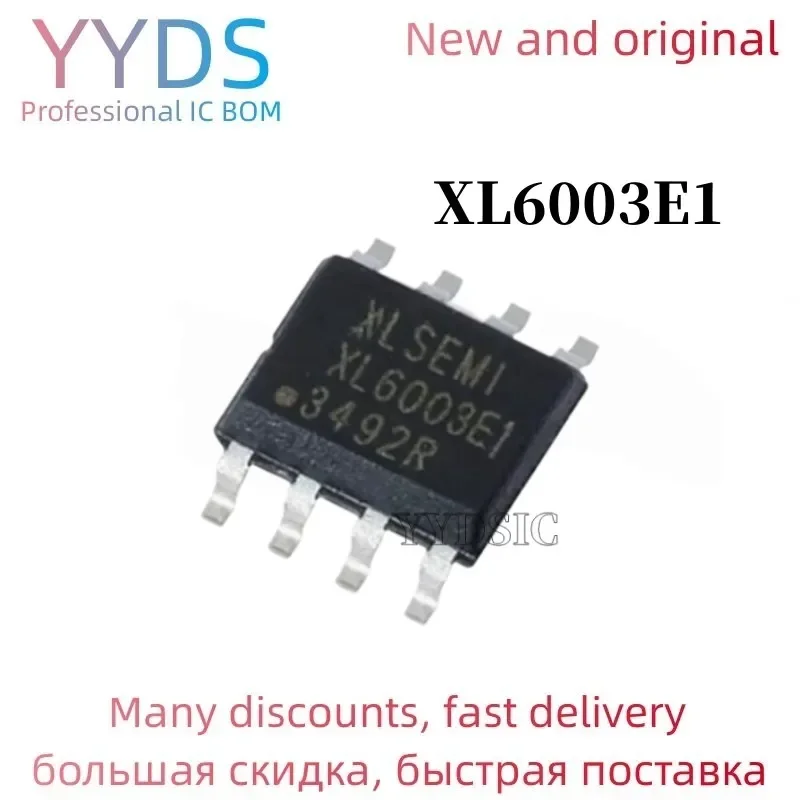 10PCS Original SMD XL6003E1 SOP-8 Step Down DC Power Converter Chip Step-Down Chip 400khz Integrated Circuit