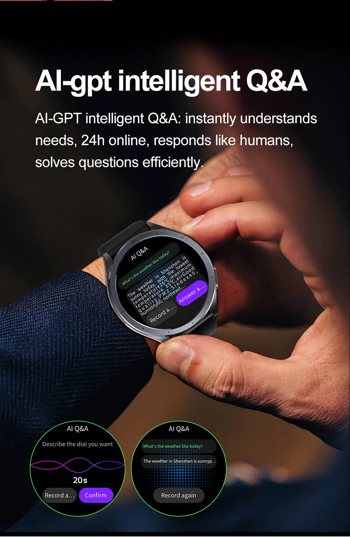 2026 Neue Körperfettanalyse Gesundheits-Smartwatch EKG+PPG Harnsäure Blutdruck Blutsauerstoff Uhr Anruf-Smartwatch für Männer Frauen – Detail 5