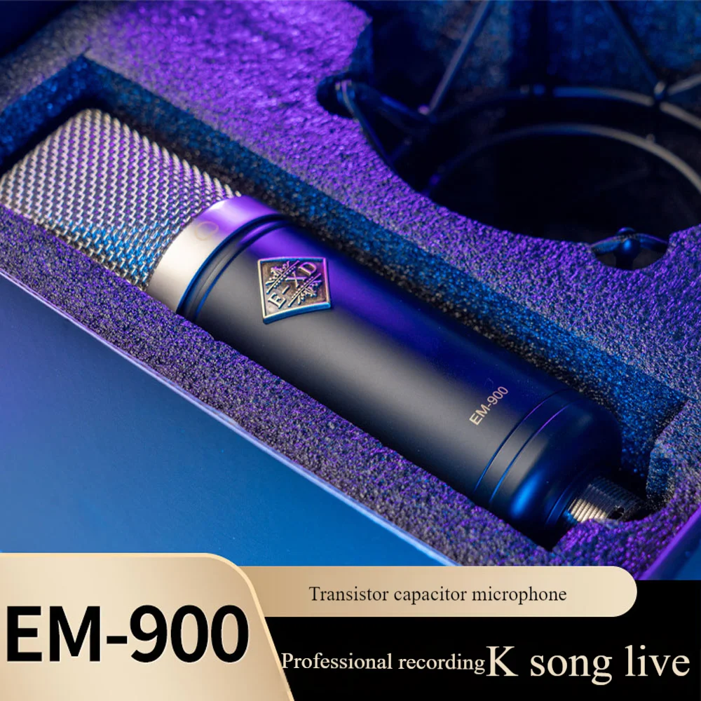 The New EXD EM900 professional condenser microphone is used in studios/recording studios/sound card live streaming /tiktok