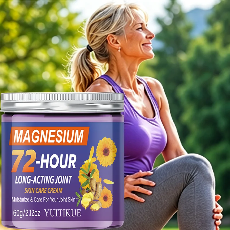 YUITIKUE 72-Hour Long Acting Magnesium Joint Cream Calendula Ginger Extract Moisturizing External Massage Body Skin CareOintment