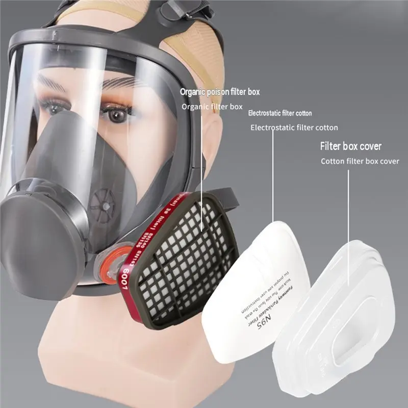 SQPP-Anti-Fog Chemical Respirator 6800 Full Face Mask For Acid Gases And Welding Protection