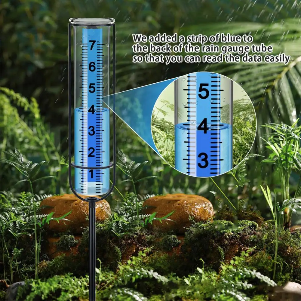 Rain Gauge Clear Scale Rain Water Measuring Tool Outdoor