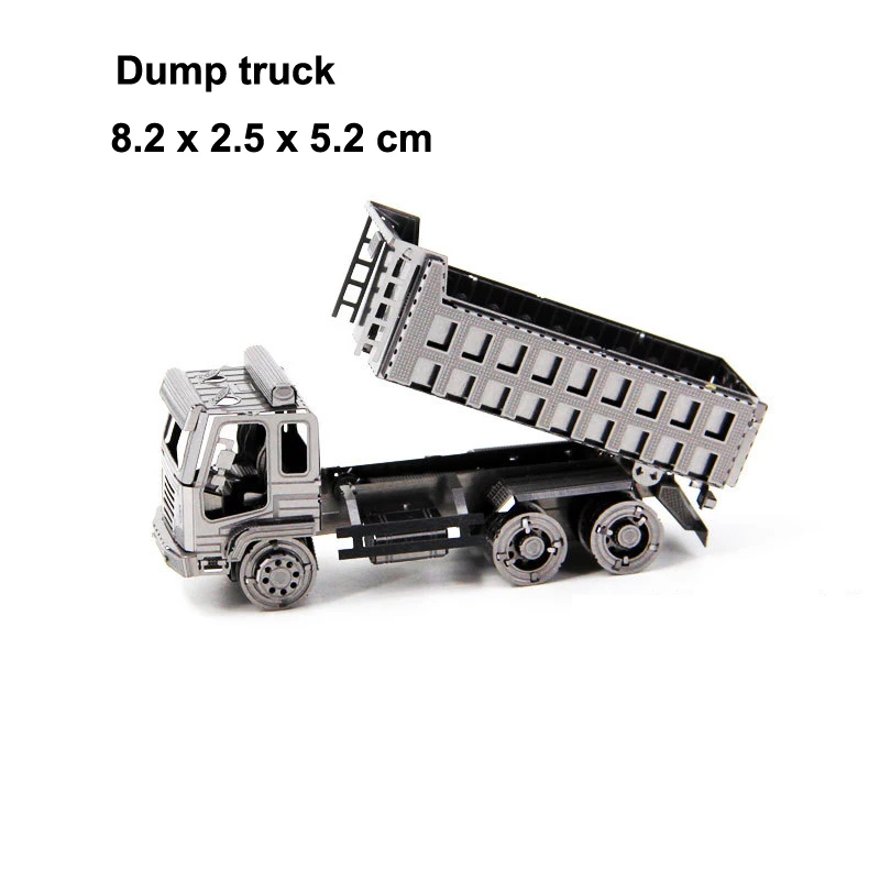 3D Metal Puzzle Engineering vehicle CRANE Dump truck bulldozer model KITS Assemble Jigsaw DIY Puzzle Gift Toys For Children