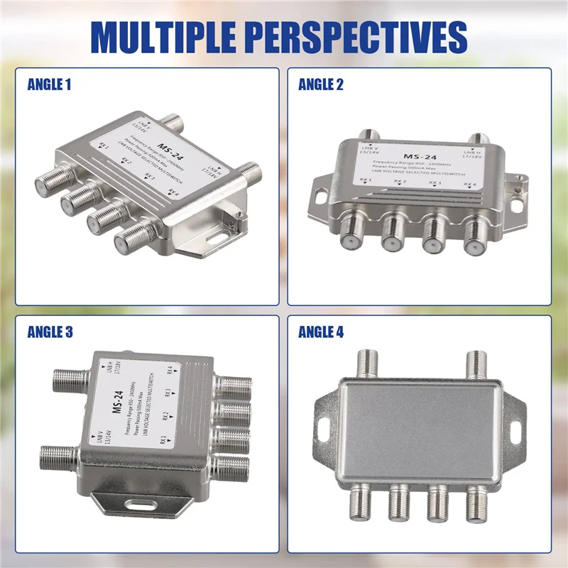 CJSD-2X 2 في 4 خارج Diseqc 4X2 التبديل إشارة الأقمار الصناعية Multiswitch LNB الجهد المحدد 950-24000Mhz لاستقبال التلفزيون