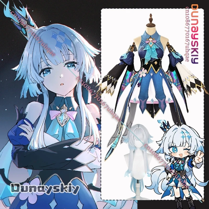 Honkai Star Rail Cerydra Strój Cosplay Peruka Cerydra Buty Sukienka Mundurek Zestaw Przebranie na Halloween dla Dorosłych Kobiet Dziewcząt