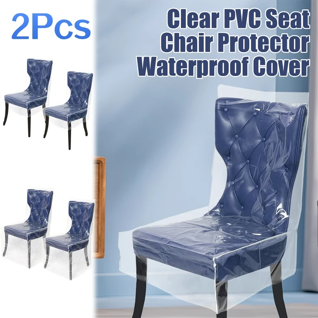 2Pcs Plastic Dining Chair Covers Clear Waterproof Chair Seat Cover Dustproof Slipcover PVC Seat Chair Protector for Home Kitchen AliExpress 15