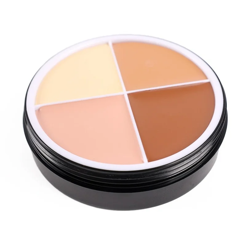 4 Colors Concealer Makeup Palette Waterproof Moisturizing Coverage Dark Circle Face Contour Bronzer Foundation Cream Cosmetic