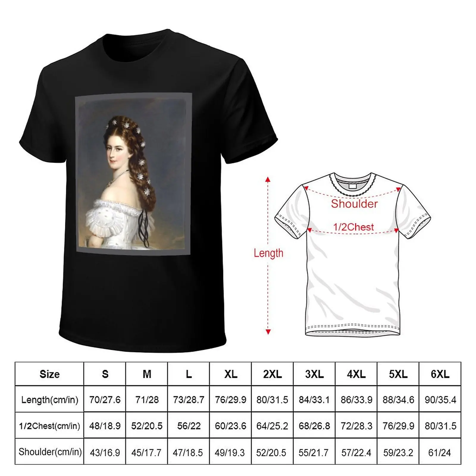 Portrait Of Empress Elisabeth of Austria -The Bavarian Rose — Empress Sissi. Ceremonial Portraits, Drama, by Franz Xaver T-Shirt