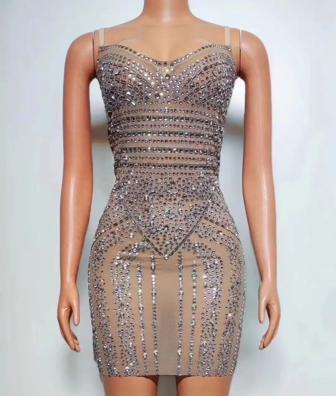 

Glitter Mini Dress For Women Goddess Senior Sleeveless Photoshoot Props Homecoming Celebrate Las Vegas Dressy Drag Queen Outfit