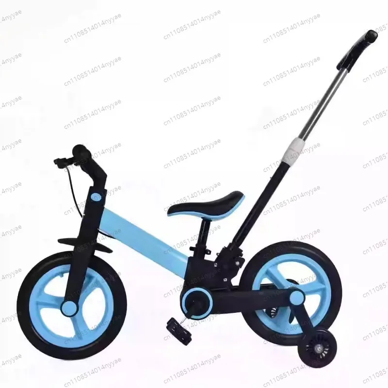 Bicycle foldable 2-in-1 girl boy pedal folding tricycle scooter