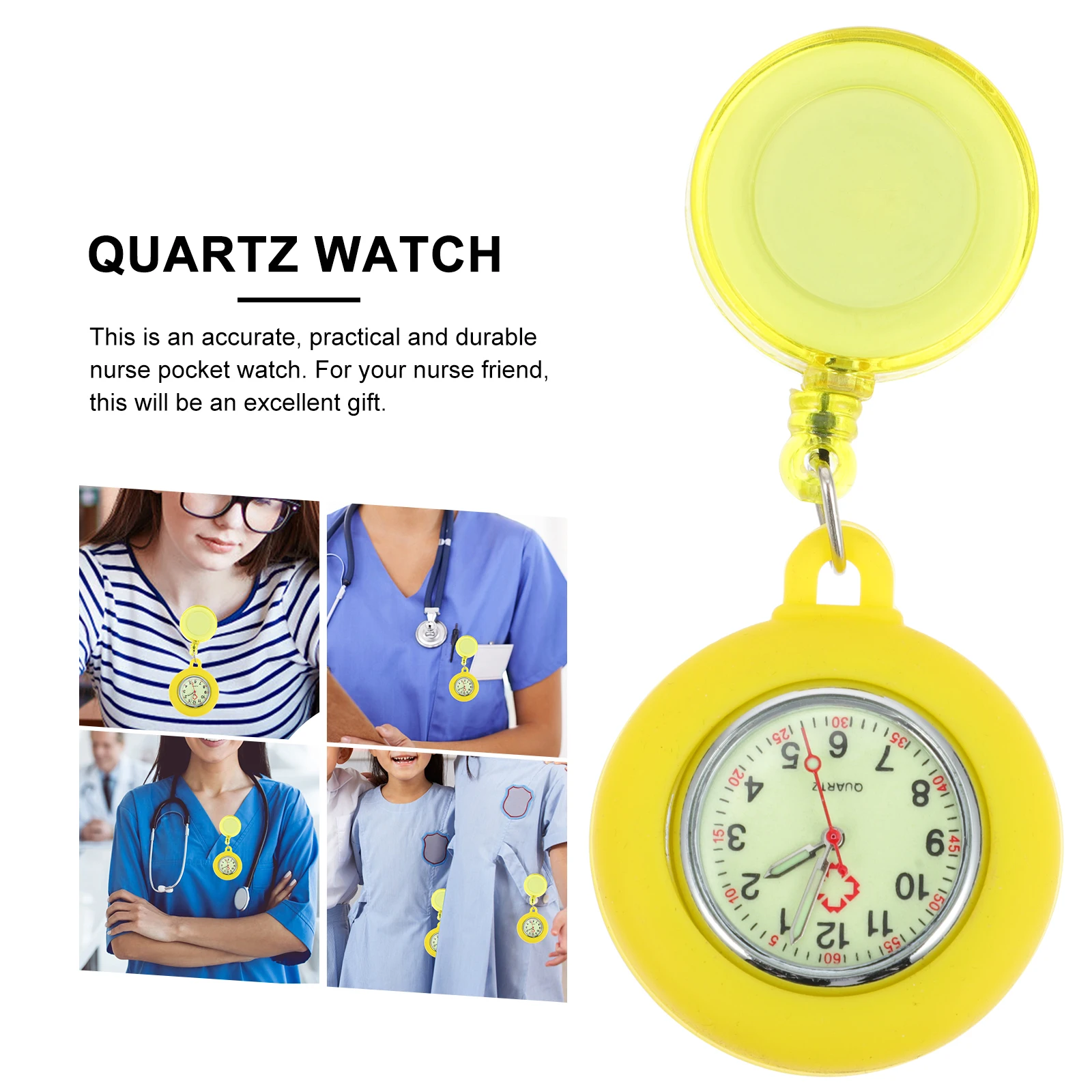 

Fashionable Nurses Watch Nurses' Breasts with Pocket for Nursing Women