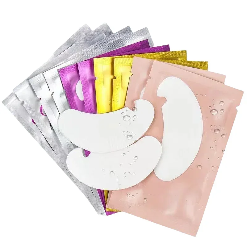 Adesivi di carta per extension ciglia finte all'ingrosso 50 paia, toppe per ciglia innesto a forma di U, strumenti per il trucco sotto le ciglia dei cuscinetti per gli occhi