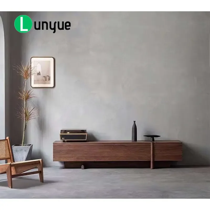 Modern Solid Wood TV Cabinet High End Luxury Furniture Strong Load Bearing Capacity Excellent Quality Living Room Storage