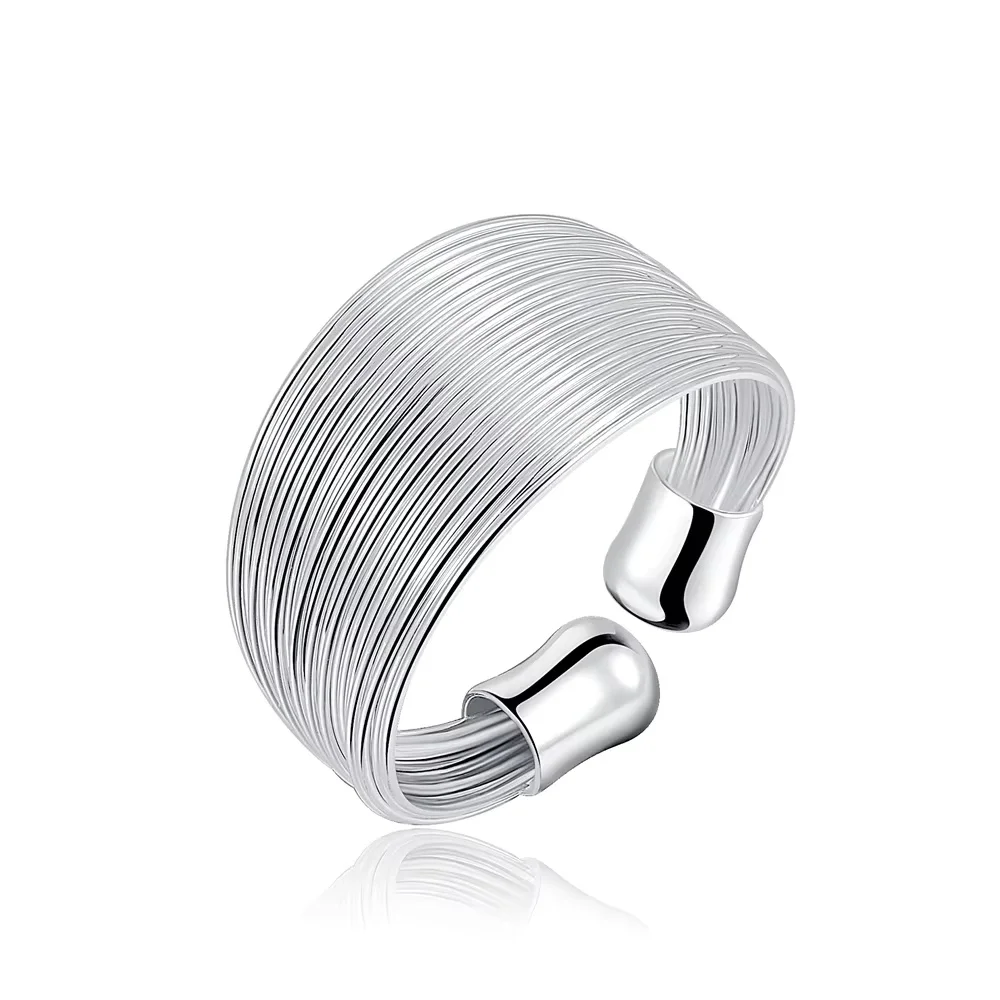 925 Sterling Silver Ring Cute High Quality Wedding Chain Women Lady Style Festival Gifts Beautiful Trendy Jewelry