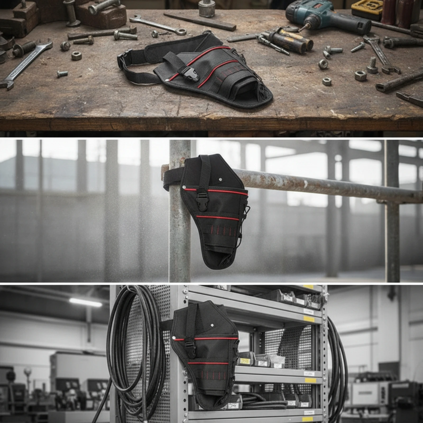 Adjustable Tool Belt Heavy-Duty Tool Belt with Buckle Waist Strap Comfortable Professional for Repair Workers