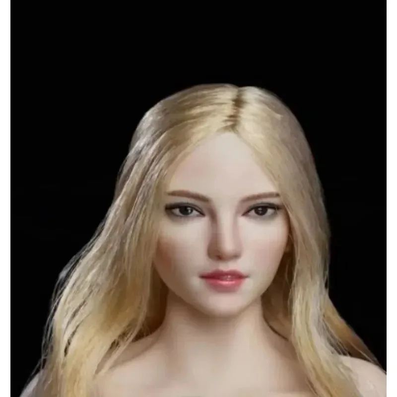 1/6 Soldat Europa Schönheit Mädchen Kopf Sculpt Golden/braun Haar Kopf Carving Super Ente SDH018 für 12'' Action Figur PH JIAOU Puppe