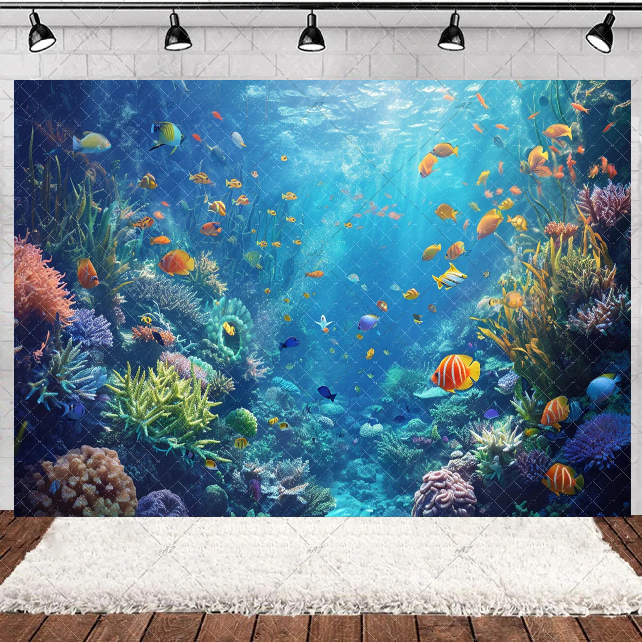 Unterwasser Welt Party Dekorat – Aquarium Fish Background Bewertung und Preis