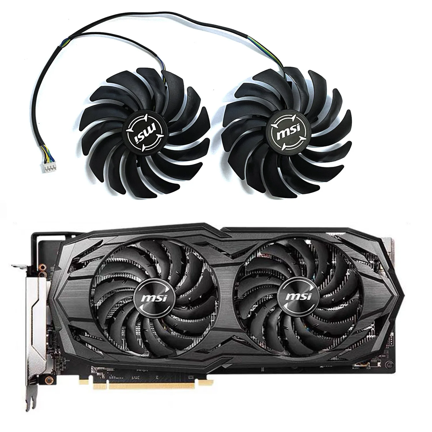 2PCS PLD10010S12HH DC 12V 0.4A 95MM 4PIN RX 5600 GPU 쿨러 MSI RX5600 XT 게임용 그래픽 카드 냉각 팬