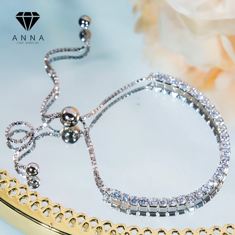 Luxury New Full High Carbon Diamond s925 Sterling Silver Bracelet For Women Girl Fine Jewelry Birthday Gift Wedding Anniversary